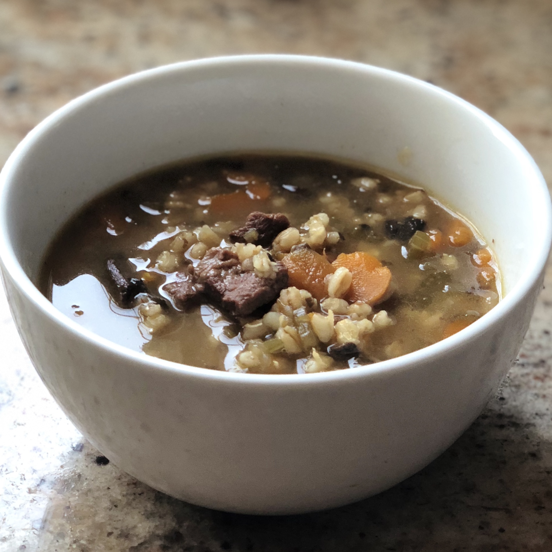 Beef Barley Soup for Stovetop or Instant Pot