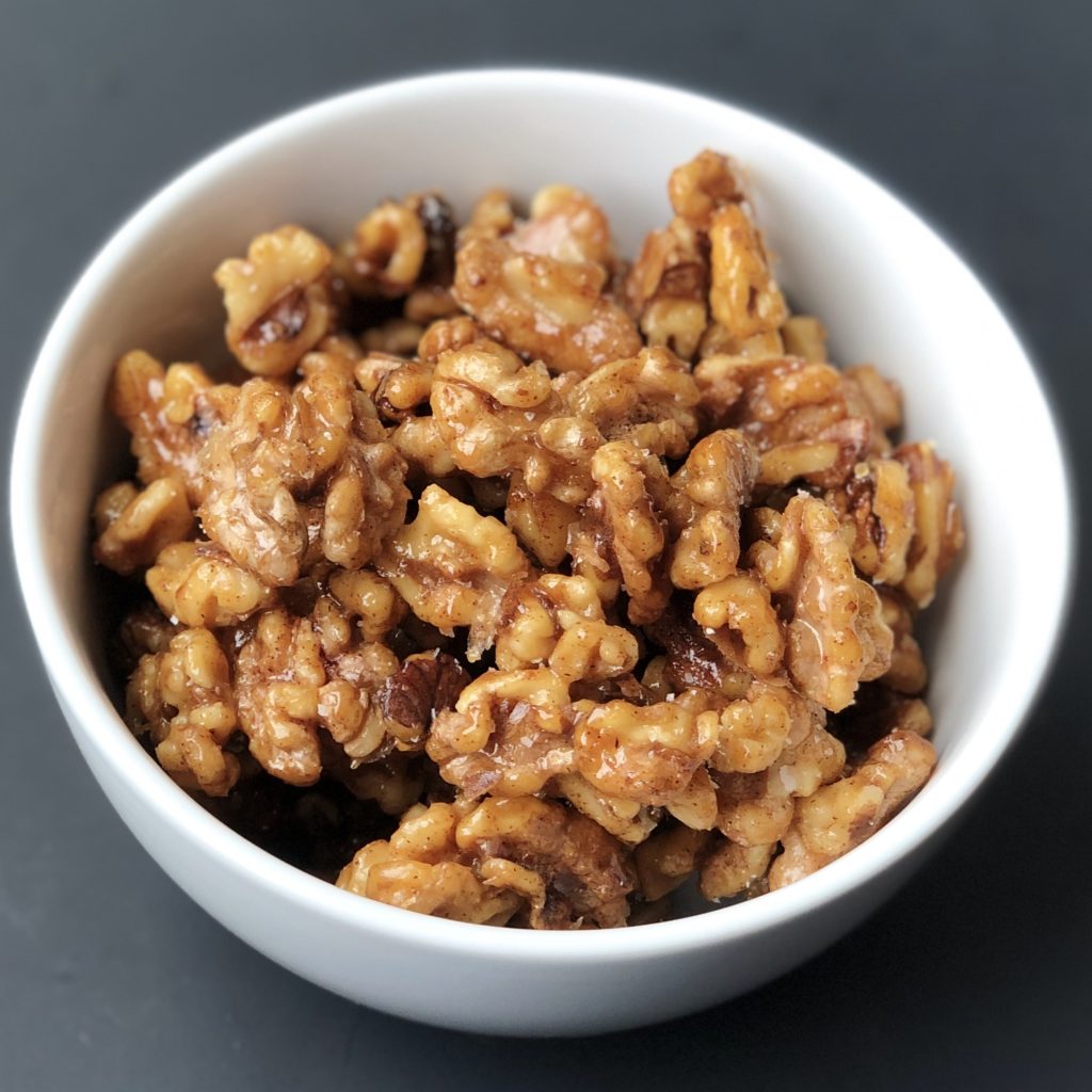 Spicy Sweet Candied Walnuts