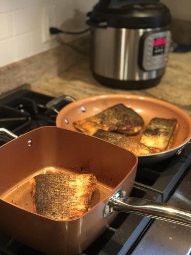 Flip your salmon after 6-8 minutes