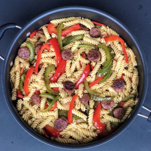 Sausage Pepper and Onion Pasta Recipe
