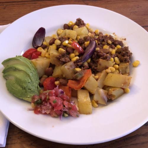 Cowboy Food With Avocado and Fresh Salsa