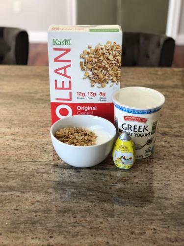 Greek yogurt Kashi Splenda