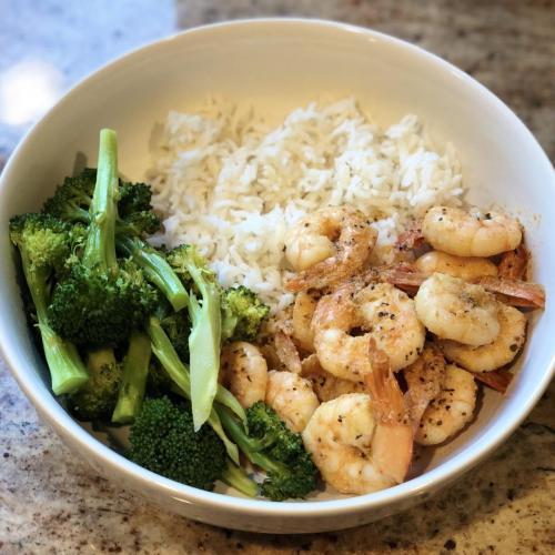 Creamy Cajun Shrimp, Broccoli  Rice