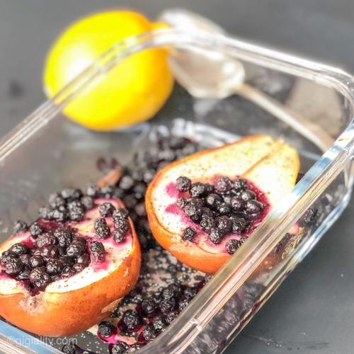 Meal Prep Baked Pears and Blueberries