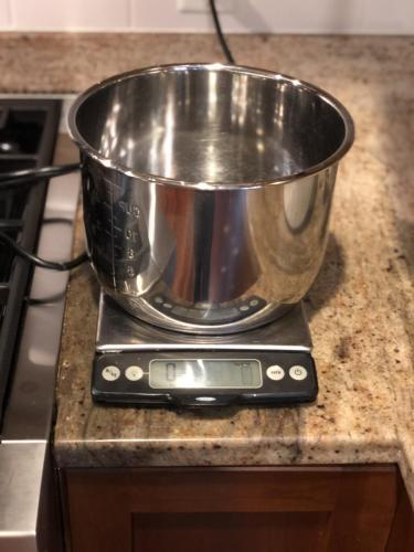 Clean Instant Pot Liner and Food Scale