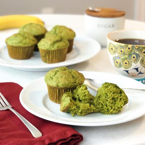 Spinach and Banana Hulk Muffins