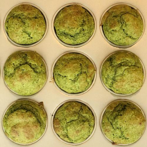 Spinach and Banana Hulk Muffins In Pan