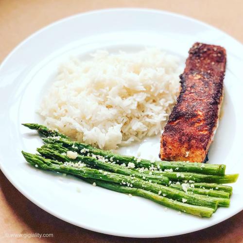 Salmon, Broccoli and Asparagus