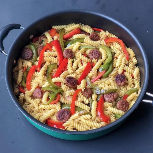 Sausage Pepper and Onion Pasta